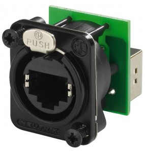 PRESA RJ45 DA PANNELLO COLORE NERO