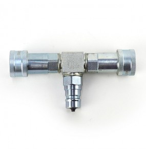 ATTACCO RAPIDO A T PER CO2. 1 IN - 2 OUT