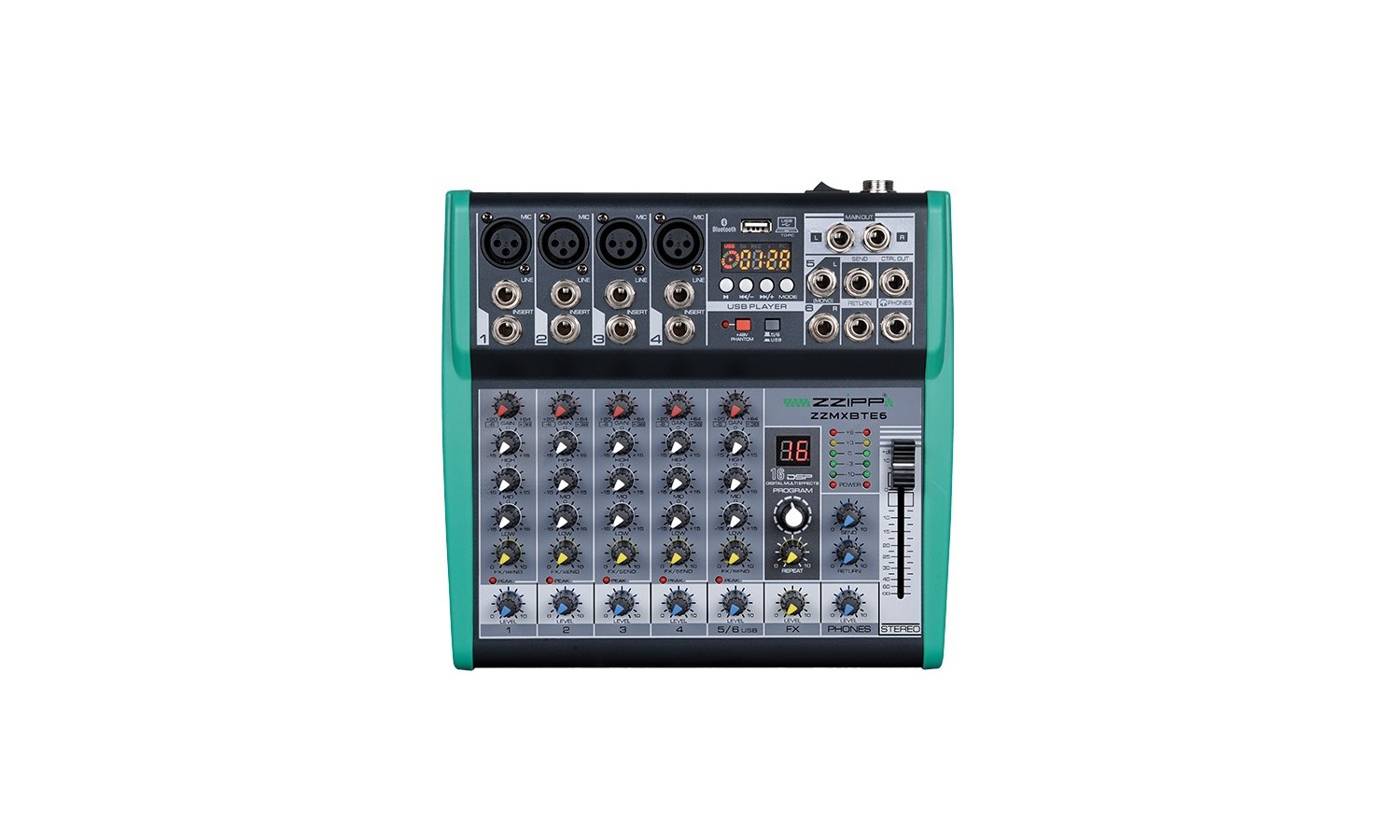 MIXER COMPATTO 6 CANALI DSP BT
