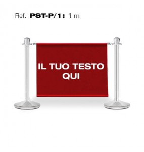 COLONNE SEGNAPERCORSO CON INSERTO PUBBLICITARIO DA 1M.