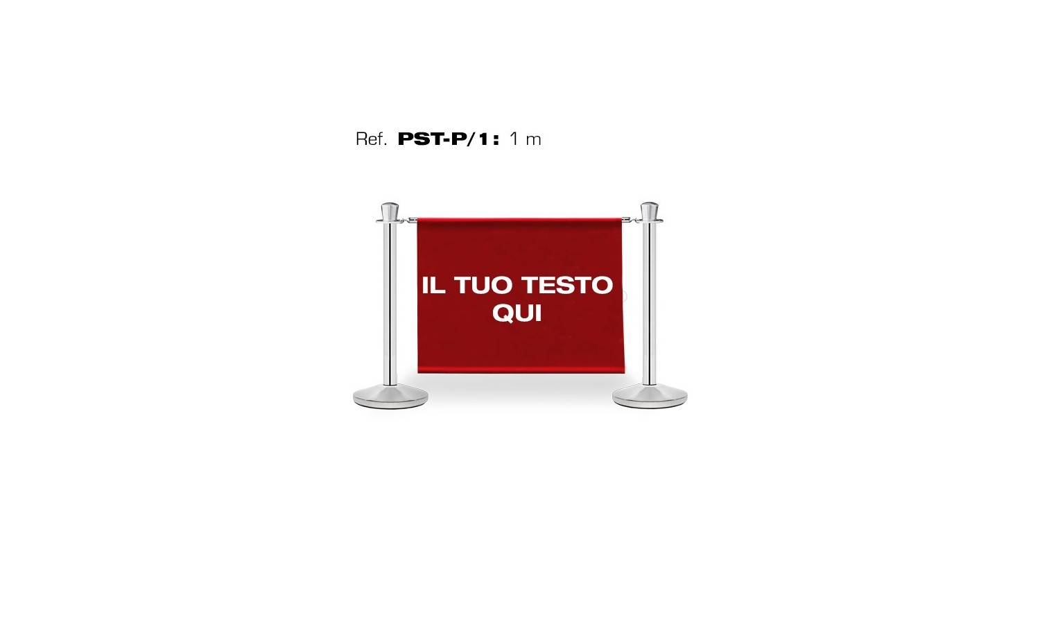 COLONNE SEGNAPERCORSO CON INSERTO PUBBLICITARIO DA 1M.