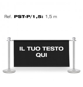 COLONNE SEGNAPERCORSO CON INSERTO PUBBLICITARIO DA 1.5M.