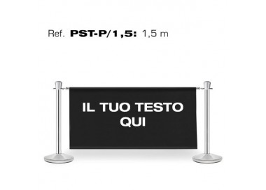 COLONNE SEGNAPERCORSO CON INSERTO PUBBLICITARIO DA 1.5M.
