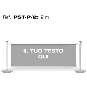 COLONNE SEGNAPERCORSO CON INSERTO PUBBLICITARIO DA 2M.