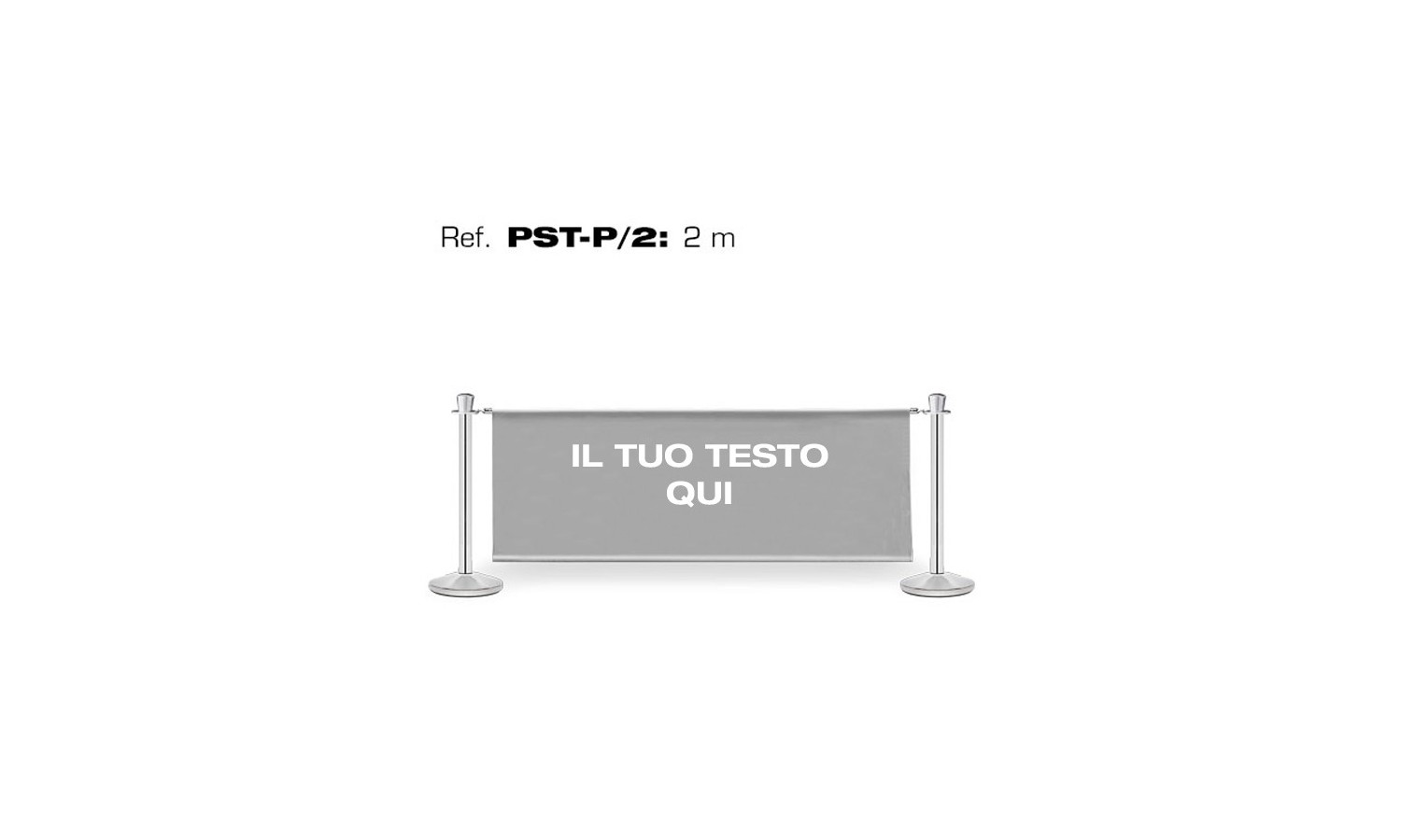 COLONNE SEGNAPERCORSO CON INSERTO PUBBLICITARIO DA 2M.