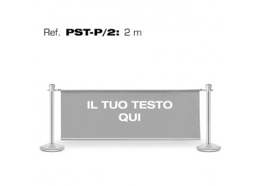 COLONNE SEGNAPERCORSO CON INSERTO PUBBLICITARIO DA 2M.