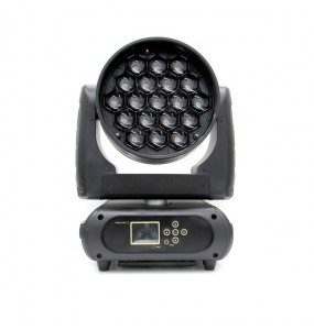 TESTA MOBILE WASH 19 LED RGBW DA 15W E ZOOM MOTORIZZATO