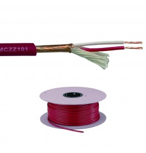 RED MICROPHONE CABLE STAND. QUALITY 2X0.24MMØ 6MM 100 MT.