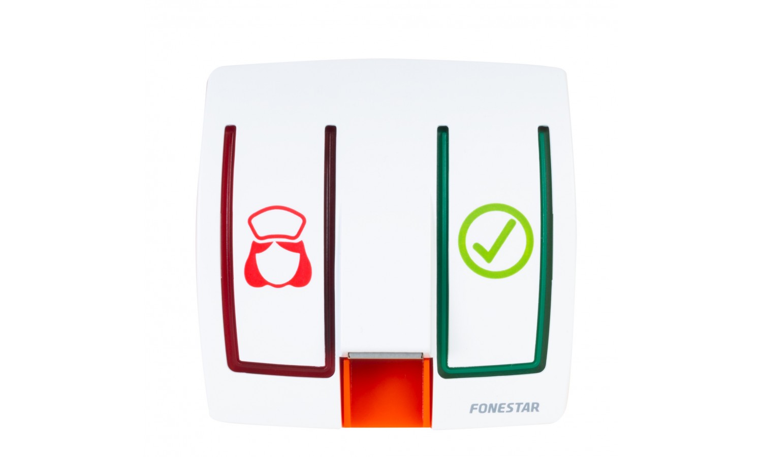 Wall call button for alerts.
