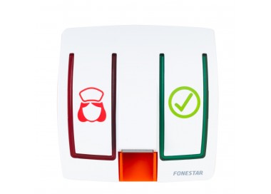 Wall call button for alerts.