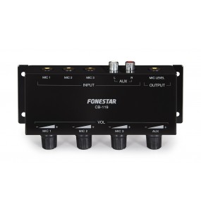 Passive mixer with 3 microphones and aux