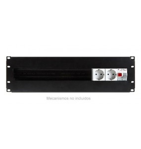 Machined panel for 19" rack