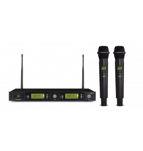 Double UHF wireless hand-held microphone
