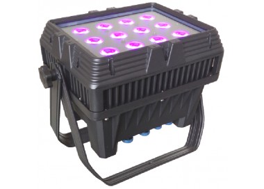 Par de LED alimentado por batería con 12 x 12W RGBWA + LED UV